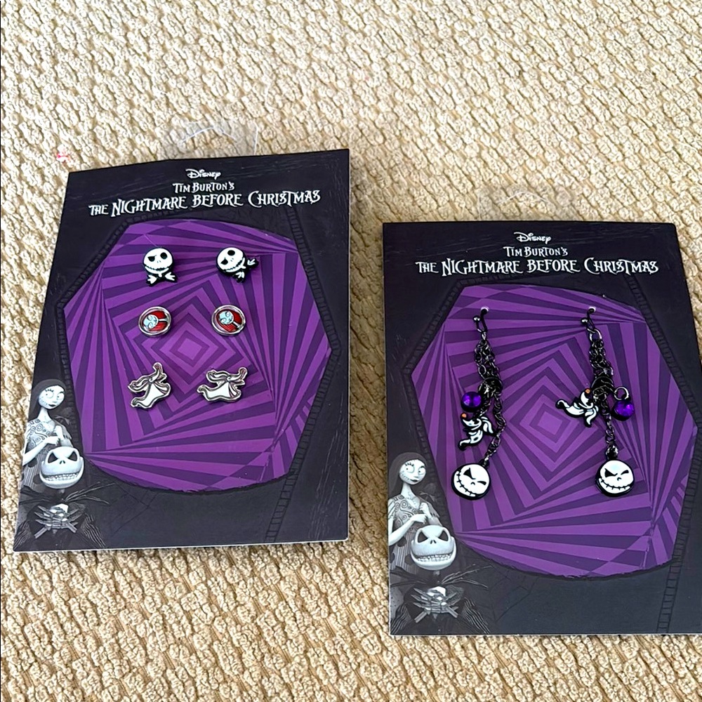 Nightmare before Christmas earrings - 2 packs - 4 earring sets in total